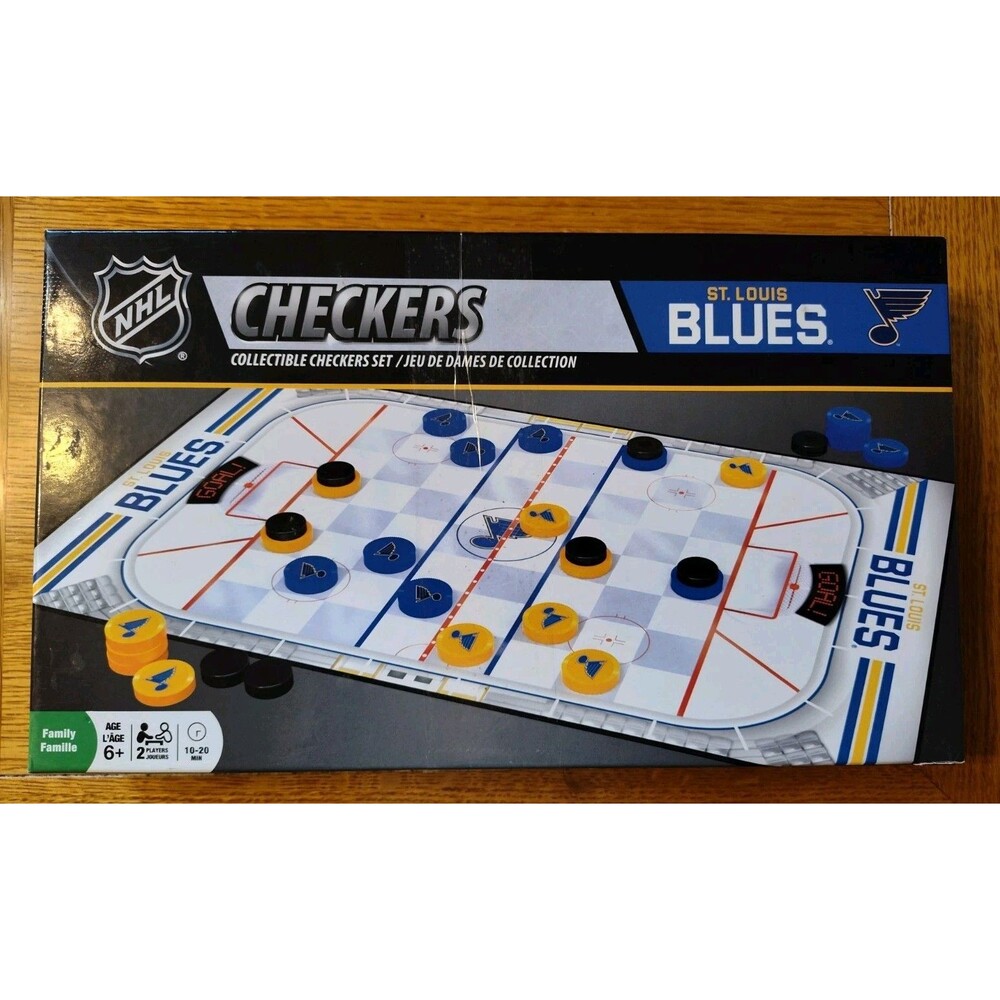 Official NHL St. Louis Blues NHL Checkers Board Game by Masterpieces